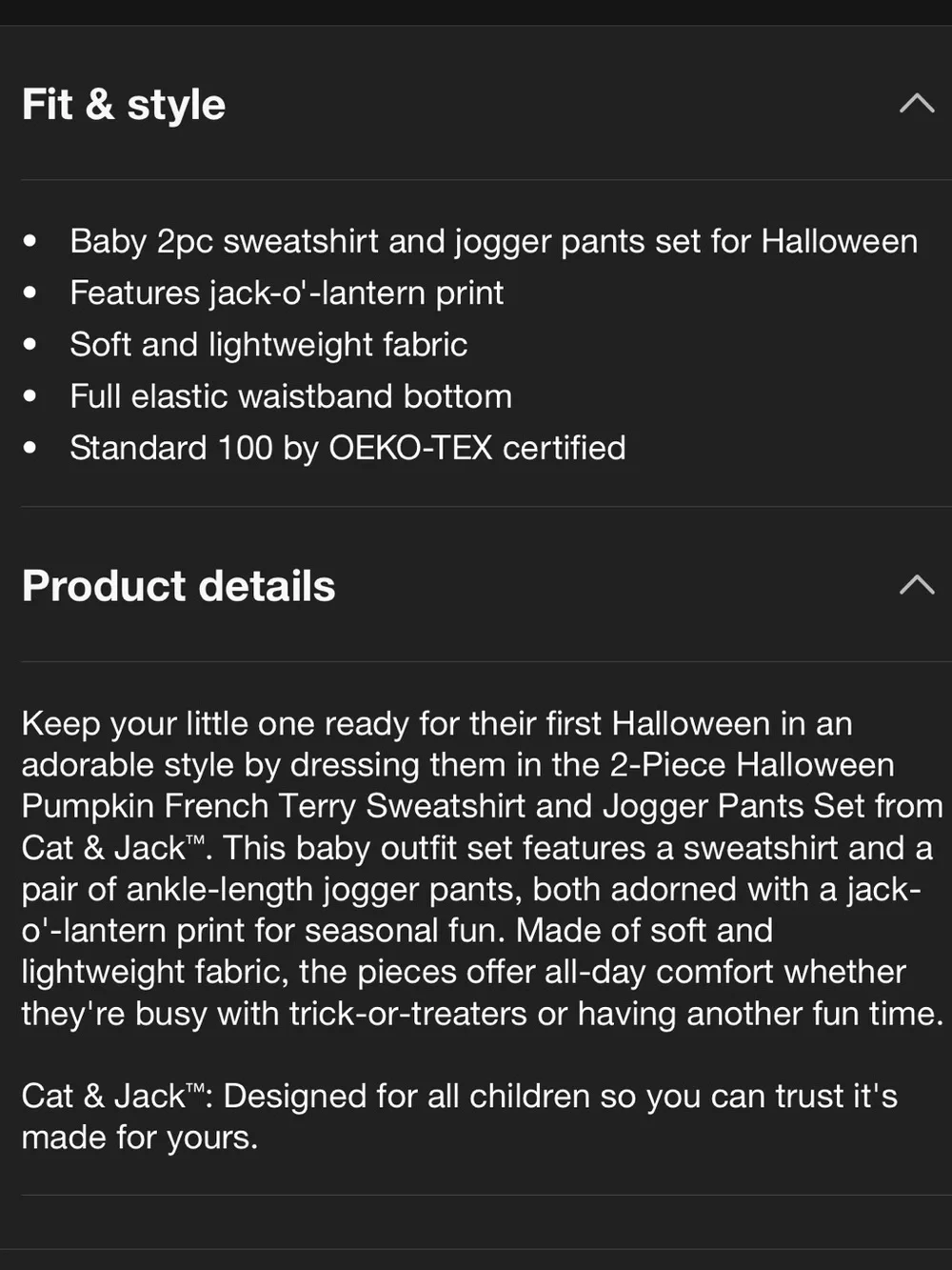 🎃 NWT Cat & Jack Pumpkin Sweatshirt & Jogger Pants Set - Halloween Sweatsuit 🎃